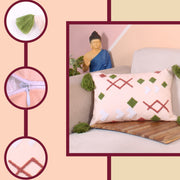 Hand Crafted Embroidered Bohemian Cushion Cover, Set of 1 (12 x18 inches/ 30x45 cm)